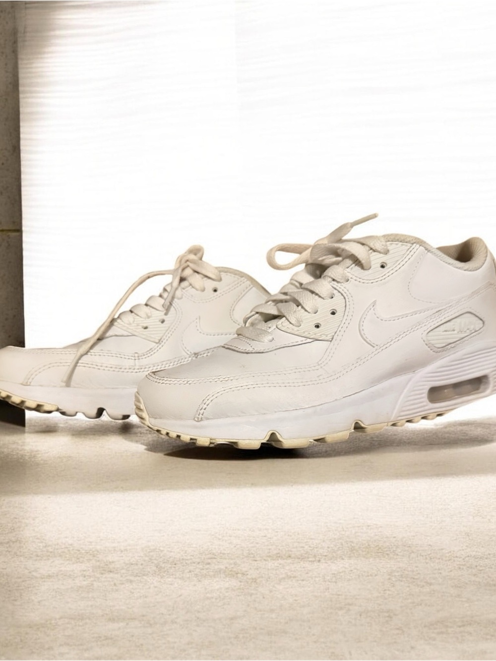 All-White Nike Air Max Sneakers - size 4.5Y